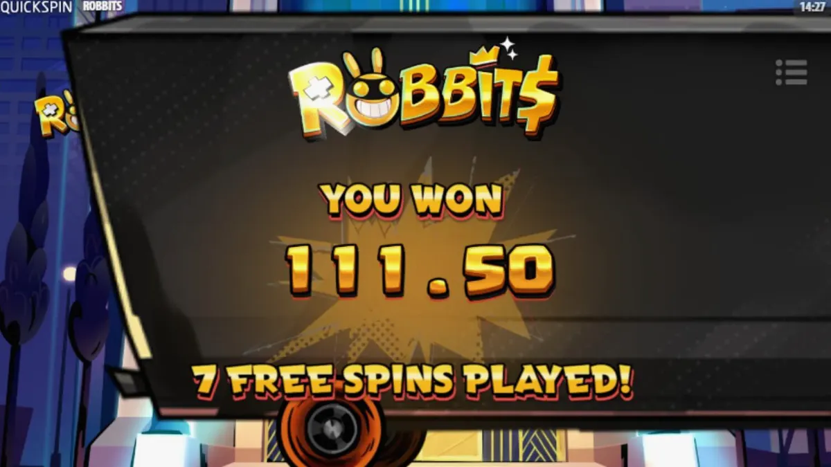 Tampilan visual karakter kelinci dalam slot Robbits oleh Quickspin